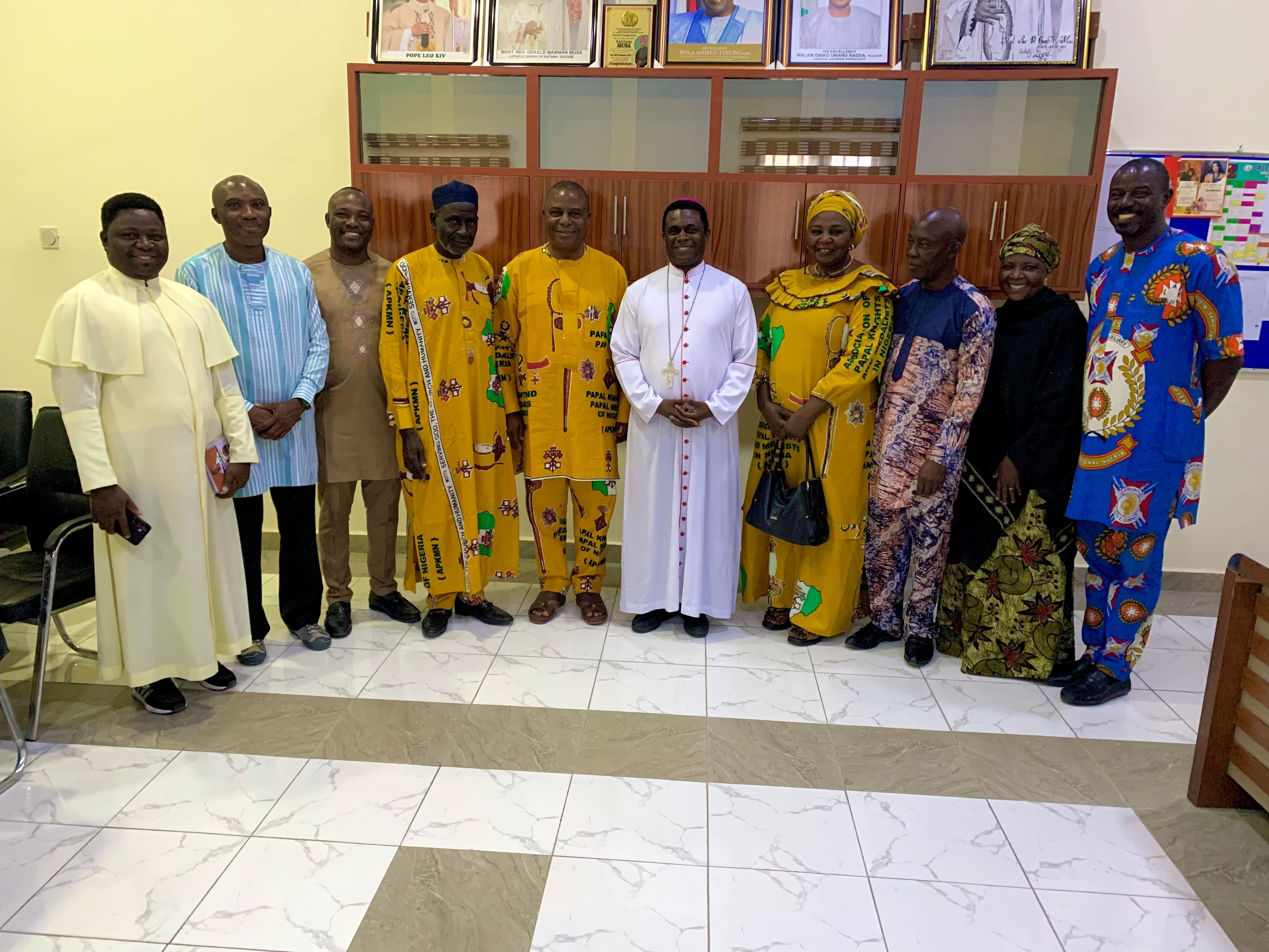 Papal Knights Courtesy Visit to Bishop Gerald